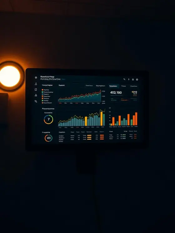 Painel de campanhas de tráfego pago com gráficos de performance